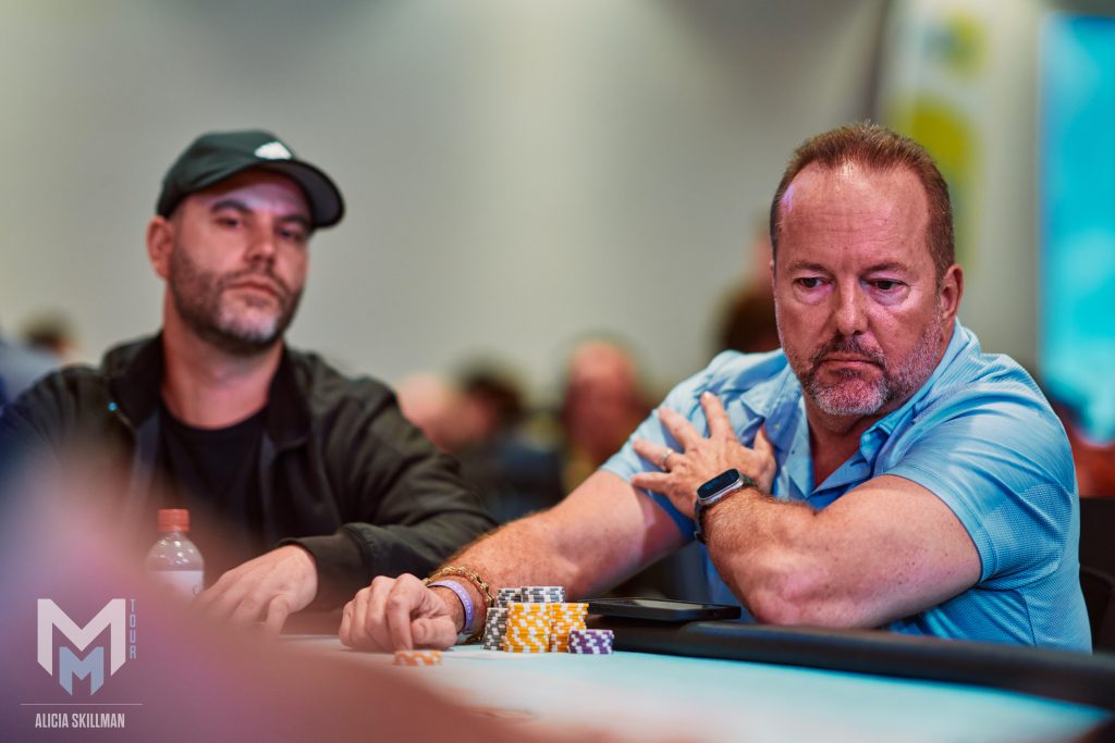 Chuck Poole at the poker table during the Moneymaker Tour Main Event in Aruba